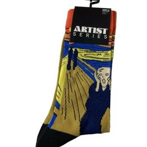New Artist Series The Scream Edvard Munch 1893 Socks (Fits sizes US 7-12)